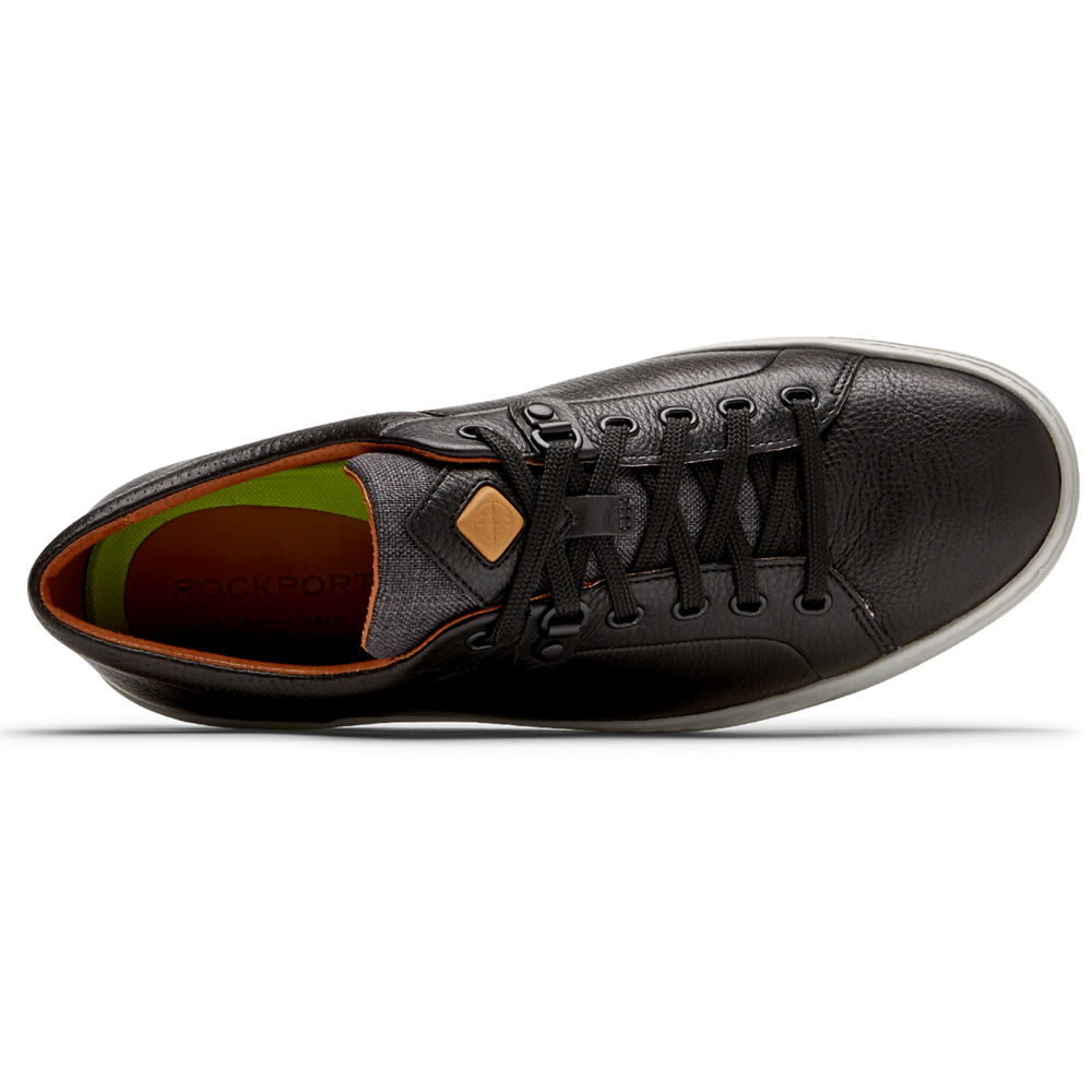 Zapatillas Rockport Hombre Mexico - Lets Walk Cupsole Lace-To-Toe Negros - ISAOR1326